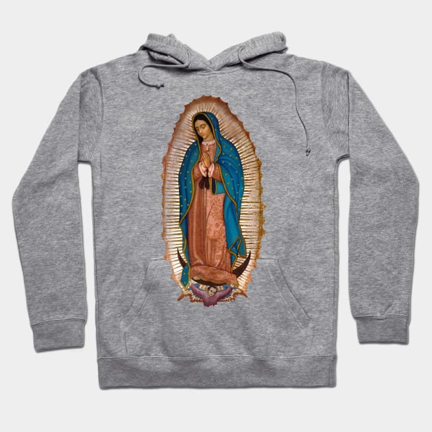 Our Lady of Guadalupe (transparent background design) Hoodie by Brasilia Catholic